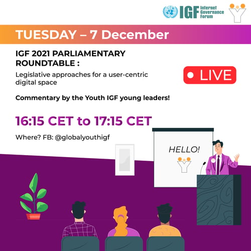 IGF 2021 Parliamentary Roundtable: Legislative approaches for a user-centric digital space 