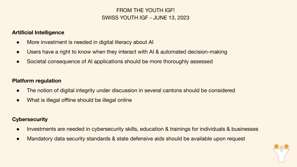 Swiss Youth IGF Message
